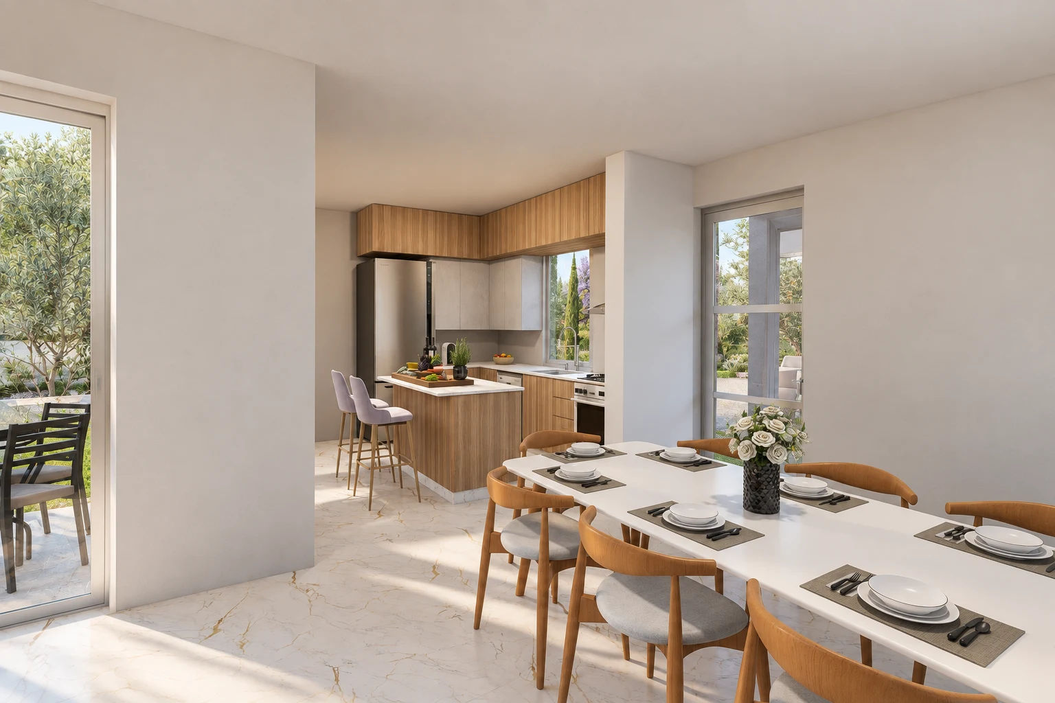 Illustration for: Planning a Kitchen: Layout, Storage and Materials