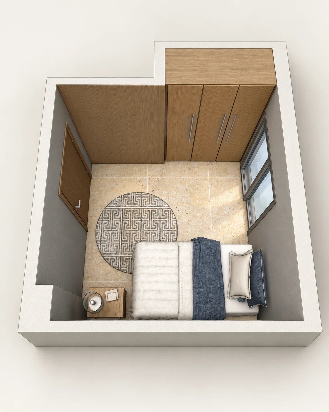 Bedroom and cabinetry visualisation